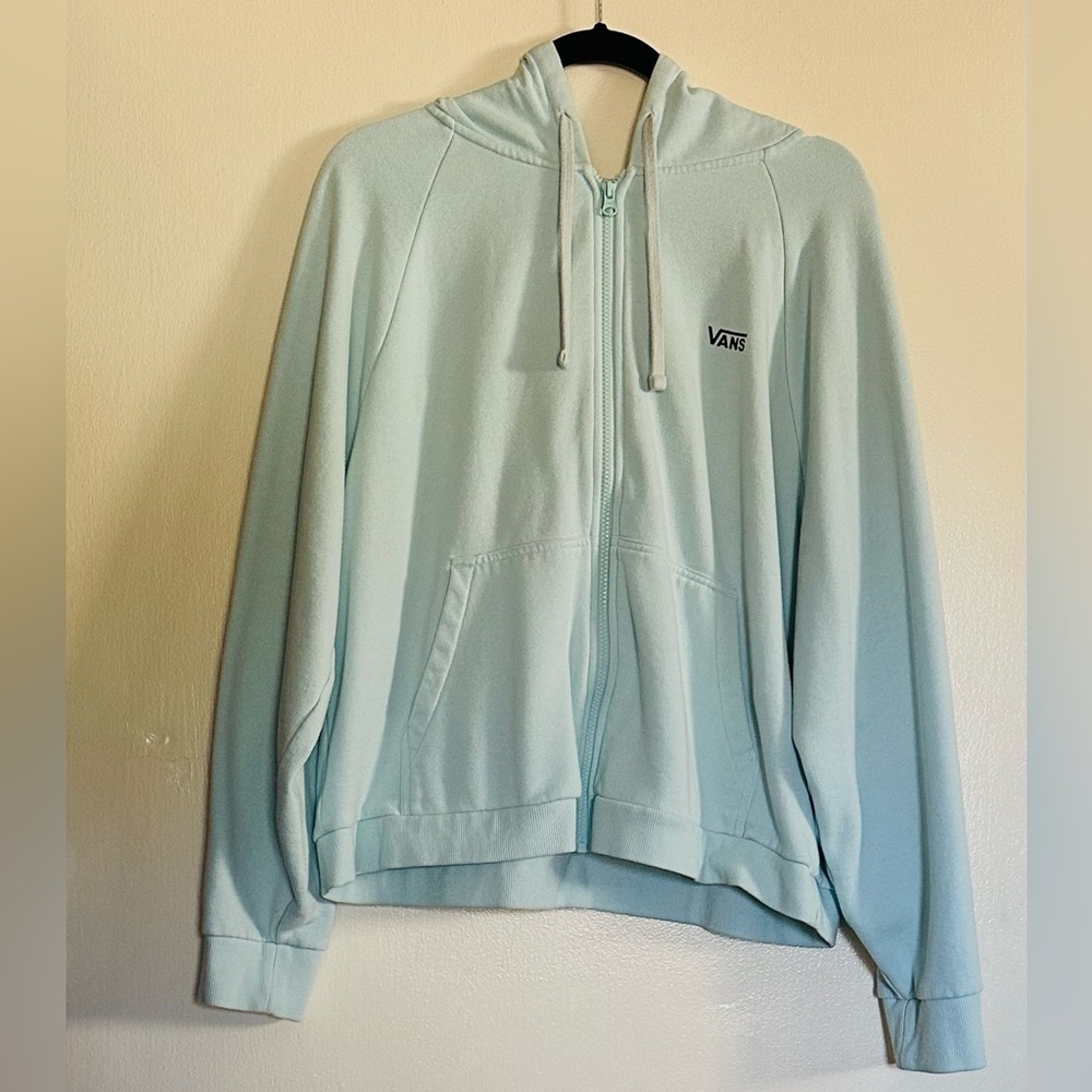 Vans Light Blue Zip Hoodie XL